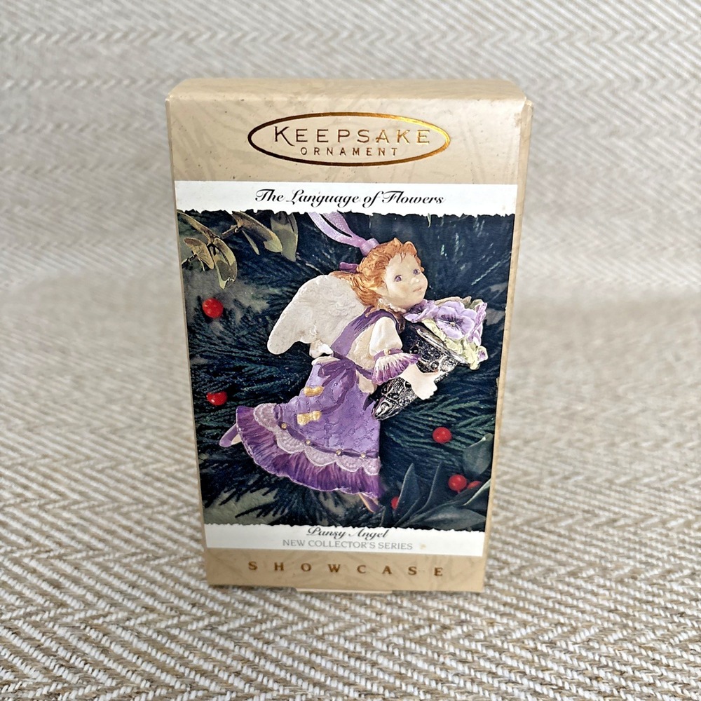 Hallmark Keepsake Ornament Pansy Angel #1 The Language of Flowers 1996